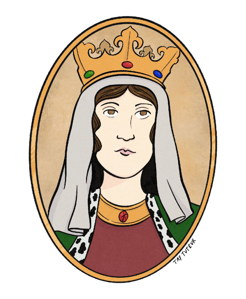 Illustrated portrait of Blanche of Castile