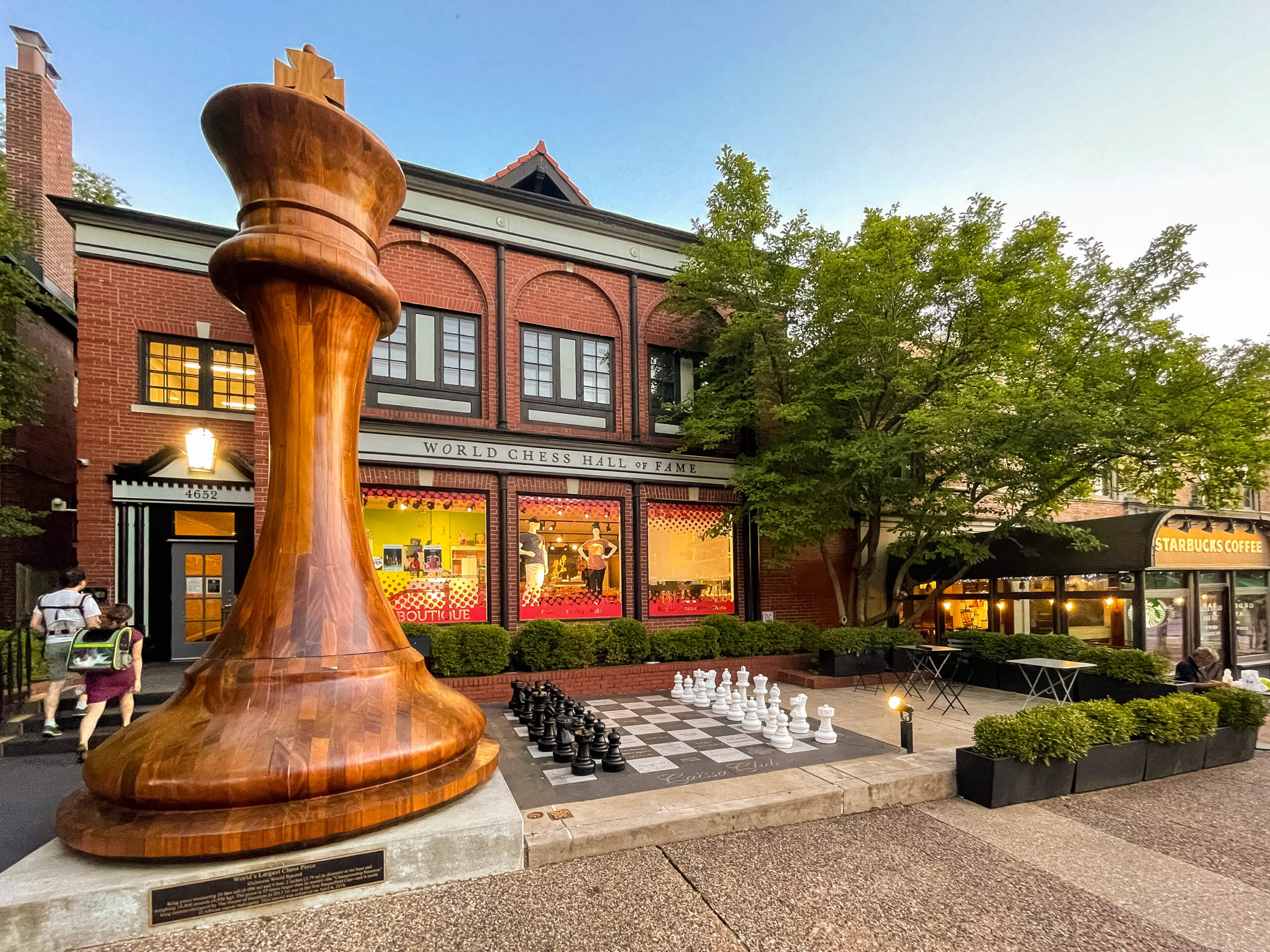 Side-walk view of the Chess Hall of Fame, located in the Central West End neighborhood in St. Louis, MO