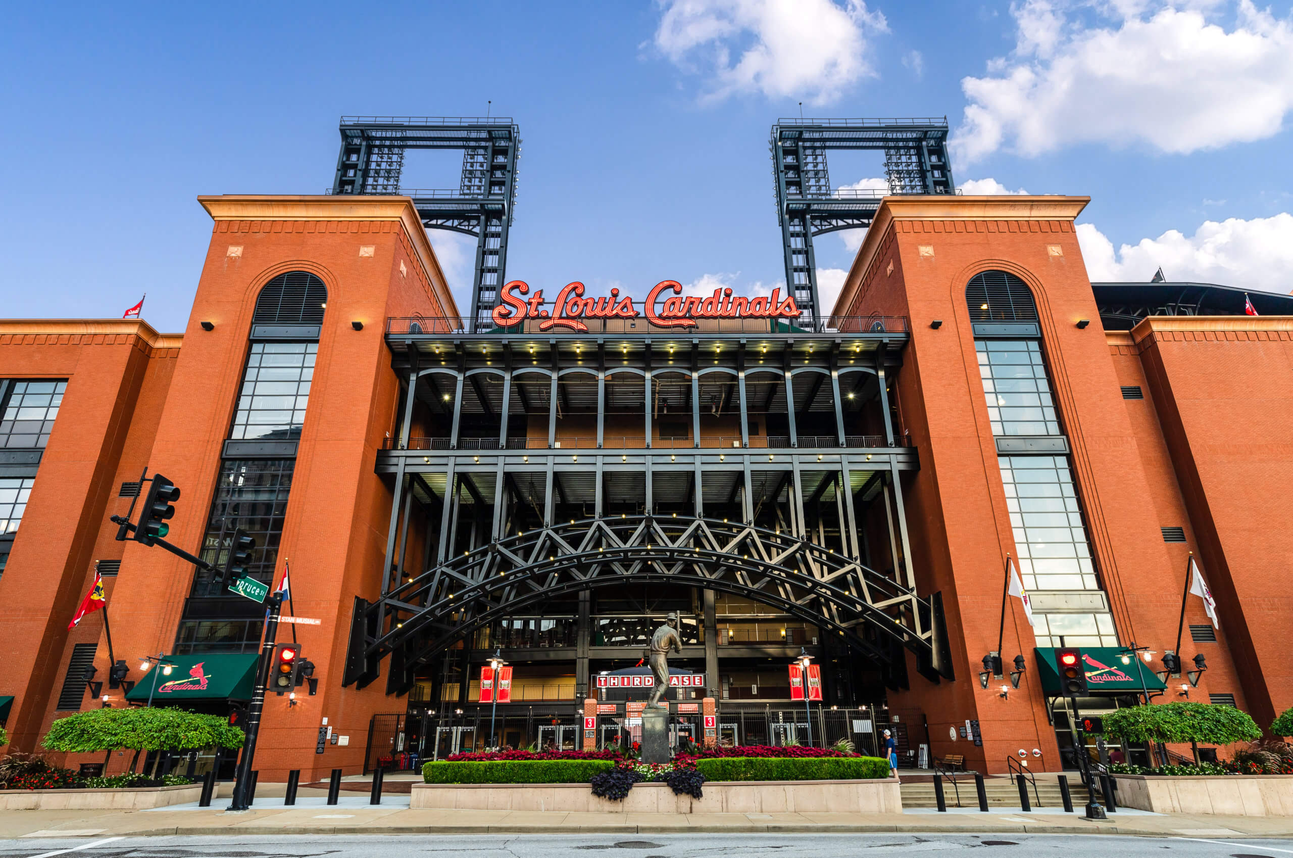 View of West Entrance of Busch Stadium in Downtown St. Louis